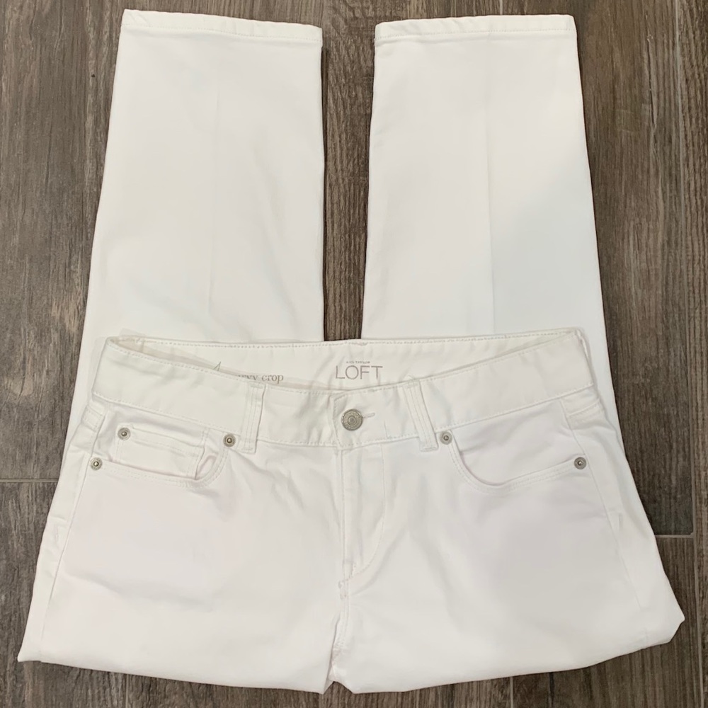 Ann Taylor LOFT Curvy Crop Pants, Size 4